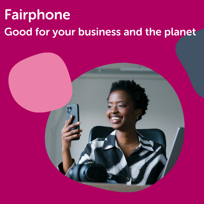 businesswoman using her fairphone 